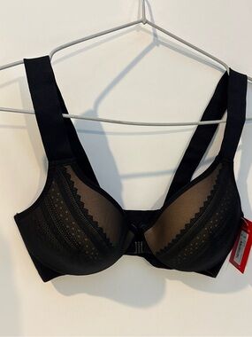 Spanx Black Bra-LLelujah Illusion Lace Full Coverage Underwire Bra  34B NEW